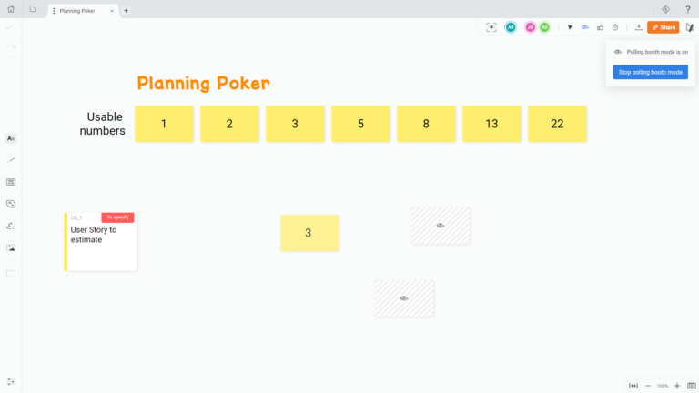 How to run an online Planning Poker session on Draft.io?